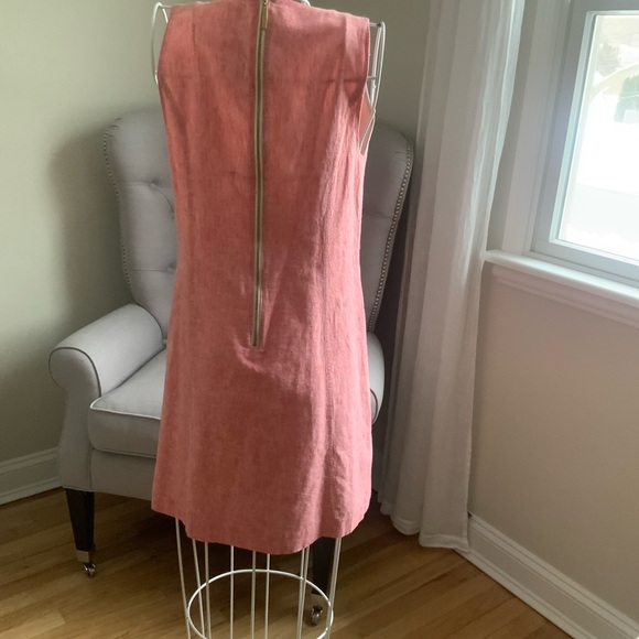 Kenzie Pink A-Line Mini Dress Sleeveless Crew Neck for Casual Wear - Picture 4 of 6